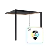 Przyścienna Pergola tarasowa aluminiowa NORDVIC Skyline LED Light 3 x 3 m Antracyt
